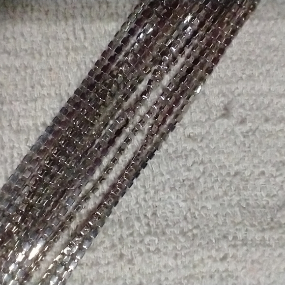 Wide silvertone crystal 🔮 multi row bracelet - Picture 6 of 6